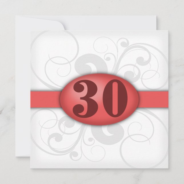 30th Birthday Or Anniversary Card (Front)