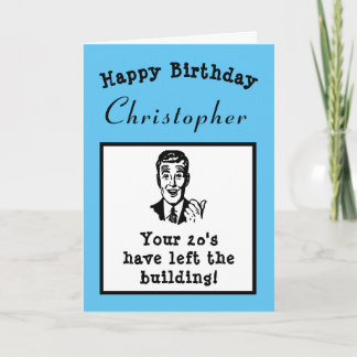 30th Birthday Over The Hill Funny Personalised Card