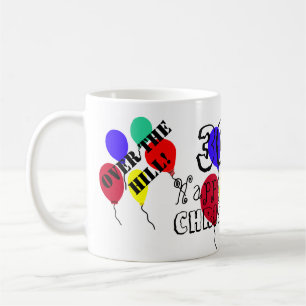 30th Birthday Over the Hill Name Mugs