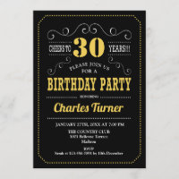30th Birthday Party - Black Gold White