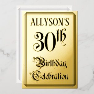 30th Birthday Party — Elegant Script + Custom Name