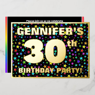 30th Birthday Party — Fun, Colourful Stars Pattern