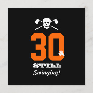 30th Birthday Party Golf - Still Swinging! Invitation