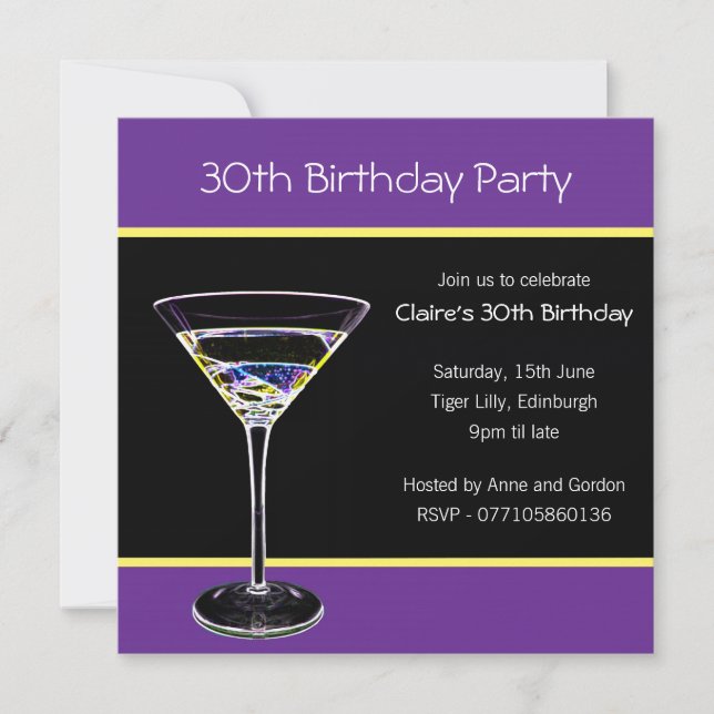 30th Birthday Party Invitation (Front)