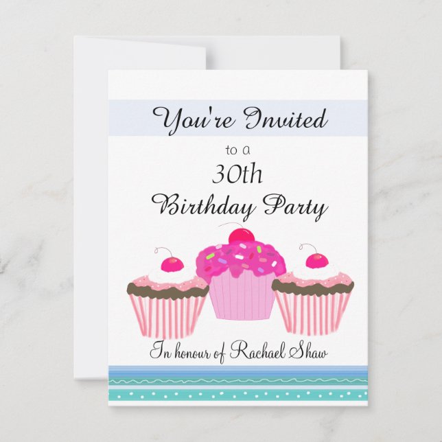 30th Birthday Party Invitation (Front)