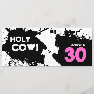 30th Birthday Party Invitation - Holy Cow!