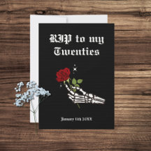 30th Birthday Party Invitation - RIP 20s Funeral