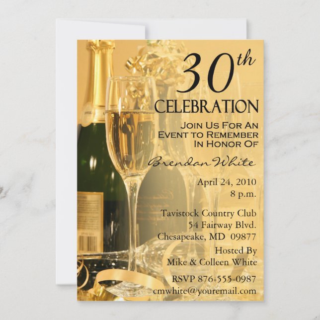 30th Birthday Party Invitations (Front)