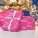 30th Birthday Party Name Hot Pink Modern Pattern Wrapping Paper<br><div class="desc">Personalised,  modern,  elegant,  hot pink,  30th Birthday wrapping paper. Perfect for him. 30th birthday party.</div>