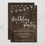 30th Birthday Party Rustic String Lights Wood Invitation<br><div class="desc">30th Birthday Party Rustic String Lights Wood Invitation featuring festive strings of lights on a rustic wood background. Easily add your details for a fun, custom invitation. This one is designed for a 30th birthday, but the text is editable for any year: 21st, 40th, 50th, 90th - go wild! Great...</div>