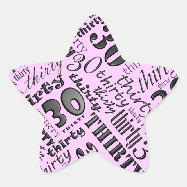 30th Birthday Party Sticker (Front)