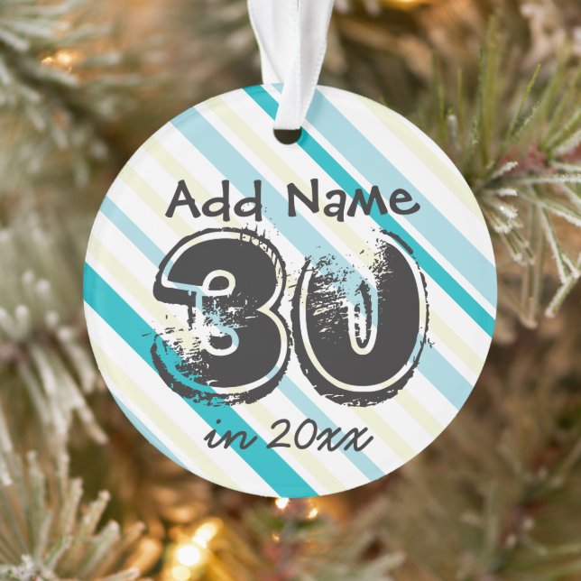 30th Birthday Personalised Ornament (Tree)
