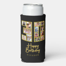 30th Birthday Photo Collage Black