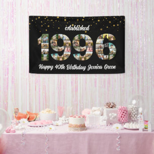 30th birthday Photo Collage established 1996 Banner
