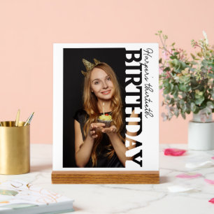 30th Birthday Photo college Party Acrylic Sign