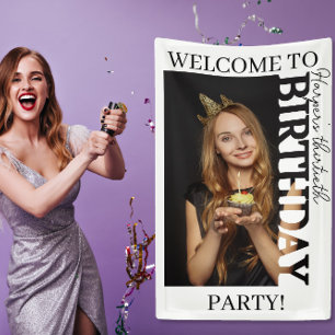 30th Birthday Photo college Party  Banner