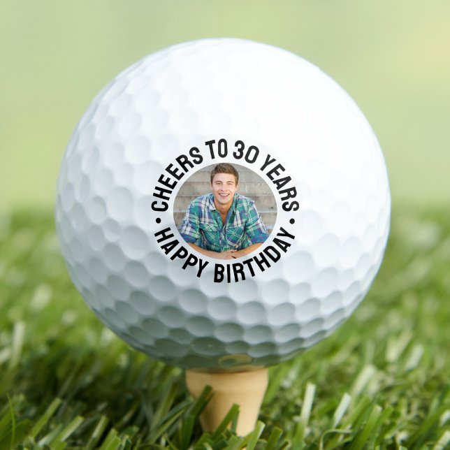 30th Birthday Photo Golf Balls (30th Birthday Photo Golf Balls)
