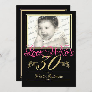 30th Birthday Photo Invitation