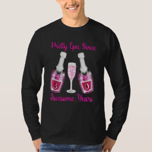30th Birthday Pink Champagne Bottles Epic Since 30 T-Shirt