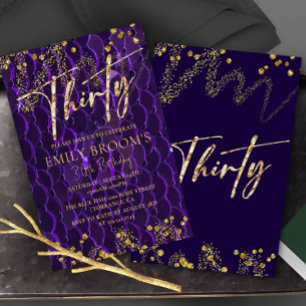 30th Birthday Purple For her Invitation
