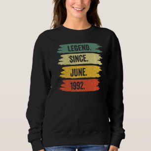 30th Birthday Retro Vintage Legends Were Born In J Sweatshirt