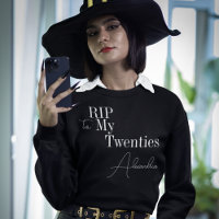 30th Birthday RIP 20s Black White Matching Party