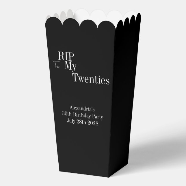30th Birthday RIP 20s Party Favour Box (Front)