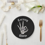 30th Birthday - RIP Twenties Skeleton Paper Plate<br><div class="desc">30th Birthday - RIP Twenties Skeleton Paper Plate Decorations</div>