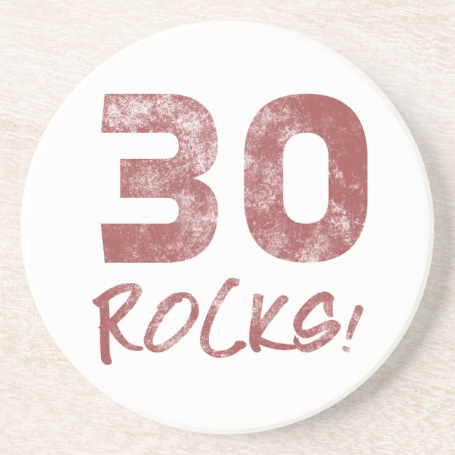 30th Birthday Rocks Coaster (Front)