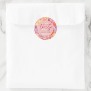 30th Birthday Talk Thirty to Me Party Favor Classic Round Sticker
