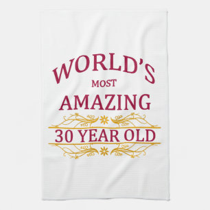 30th. Birthday Tea Towel