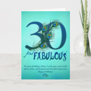 30th Birthday template Cards