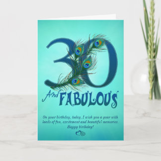 30th Birthday template Cards