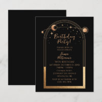 30th Birthday Thirty Celestial Black Gold