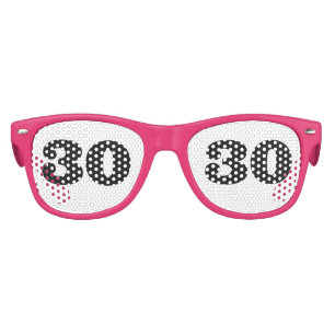 30TH BIRTHDAY THRITY Party PINK Sunglasses