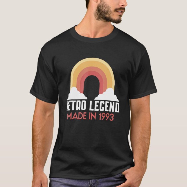 30th Birthday u2013 Retro Legend Made In 1993 T-Shirt (Front)