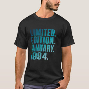 30th Birthday Vintage 1994 January 30 Year Men Wom T-Shirt
