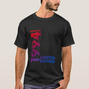 30th Birthday Vintage 1994 January 30 Year Men Wom T-Shirt