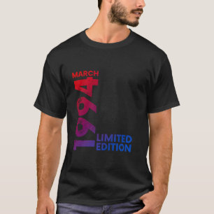 30th Birthday Vintage 1994 March 30 Years Men Wome T-Shirt