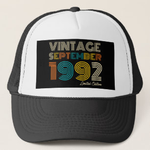 30th Birthday Vintage September 1992 Limited Edtn. Trucker Hat