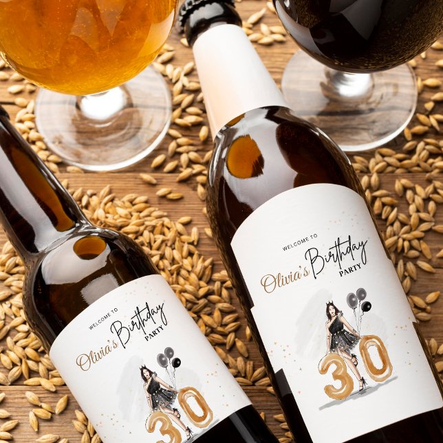 30th birthday welcome sign,  wine label (Creator Uploaded)