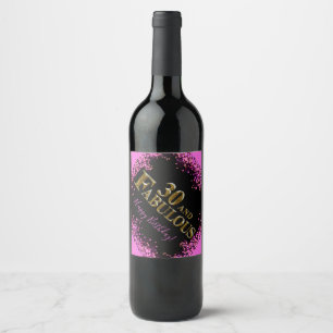 30th Birthday  Wine Label