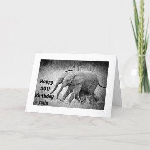 **30th BIRTHDAY** WISH TO MY ***TWIN*** Card
