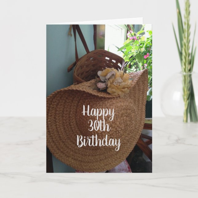 **30th BIRTHDAY** WISHES TO A BEAUTIFUL WOMAN  Card (Front)