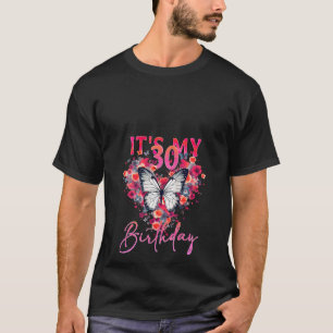 30th Birthday Woman 30 years Butterflies Design Ta T-Shirt