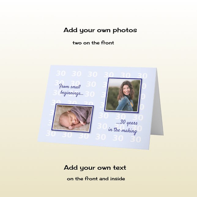 30th birthday your photos and text card (Creator Uploaded)