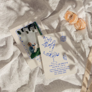 30th Coastal Doddle Dirty Thirty Photo Birthday Invitation