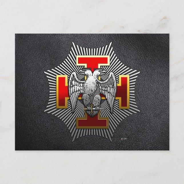 30th Degree: Knight Kadosh Postcard (Front)