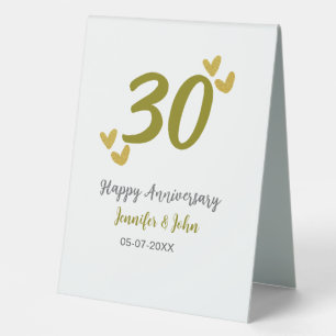 30th happy anniversary golden grey wedding couple
