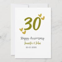 30th happy anniversary golden grey wedding couple